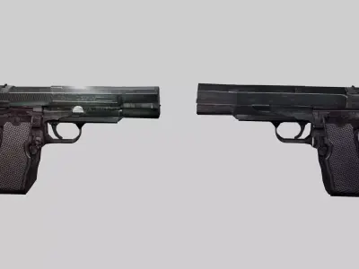 Pistol RV 3D models Low-poly 3D model