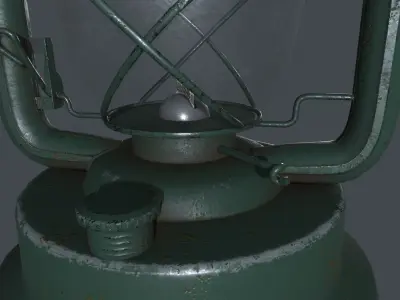 Kerosene lamp Low-poly 3D model