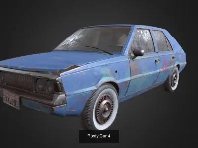 Rusty Cars 3D Model Pack by papayadigital163