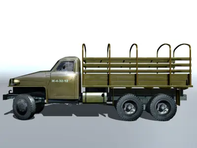 Studebaker us6 Low-poly 3D model