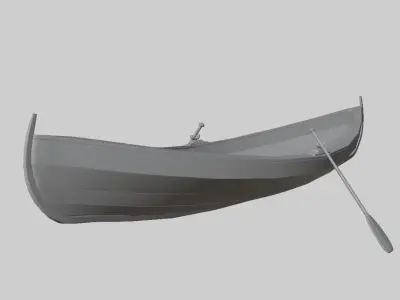Boat 3D Model Free low-poly 3D model