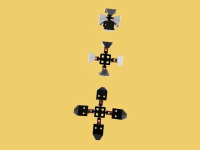 CRANE ATTACHMENT ARM GRABBER GRAPPLE HOOK JAW TONG CRAWLER HOOK 3D model