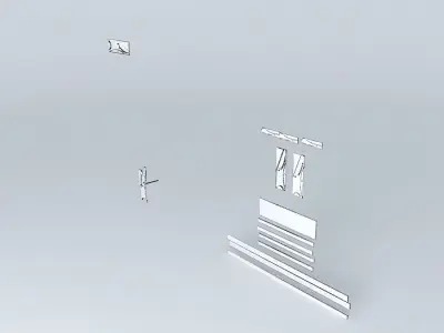 Deck Bench Parts Free 3D model