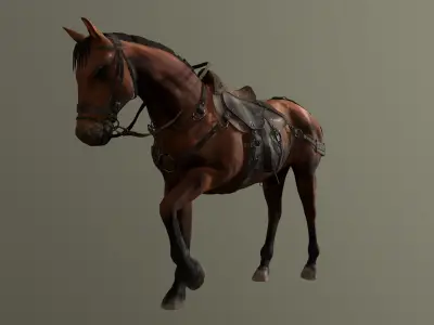 Medieval Horse 3D model