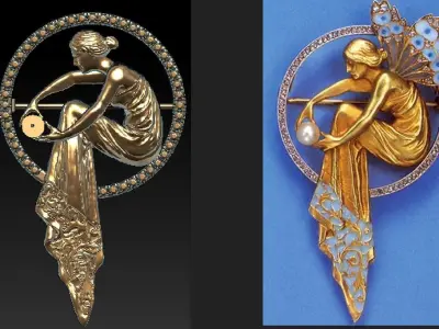 Brooches  Rene Lalique  3D print model