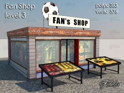 Fan Shop Low-poly 3D model purchase