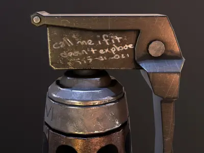 Grenade V2 Low-poly 3D model