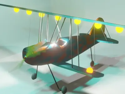 this is a model of a aircraft made in blender 3D model