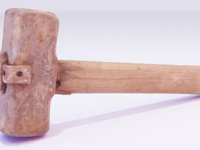 Hammer old high-poly 3D model