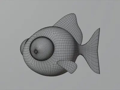 Cartoon fish Low-poly 3D model purchase