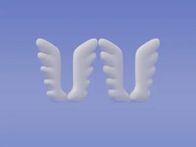 Cartoon Cute Wings Collection 1 3D model