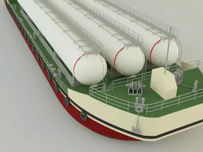 LPG Gas Carrier Ship 3D model