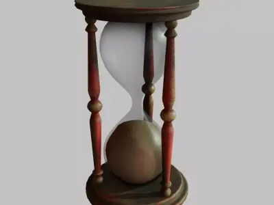 Hourglass Low-poly 3D model shop