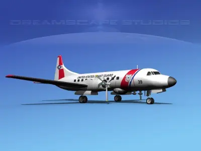 Convair C-131 US Coast Guard 3D model