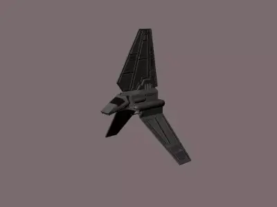 Imperial Shuttle Low-poly 3D model