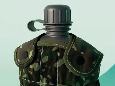 Military Bottle 3D model