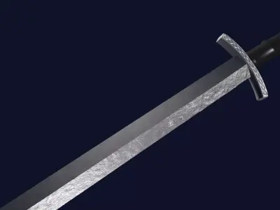 Gladius sword with Caroling handle Low-poly 3D model