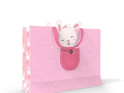 3D Gift Bag Model Set of 11  Low-poly 3D model