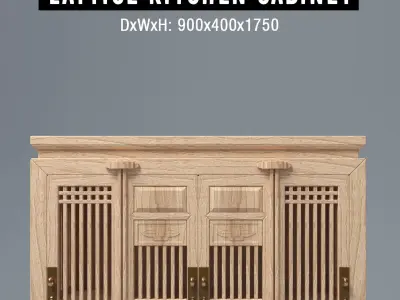 ANTIQUE CABINET SET 3D model