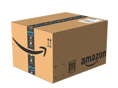 Amazon Box 2D PBR 07 Low-poly 3D model