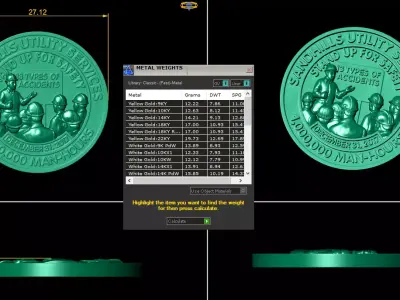 Sandhills Utility Services Safety Coin 3D Model 3D print model