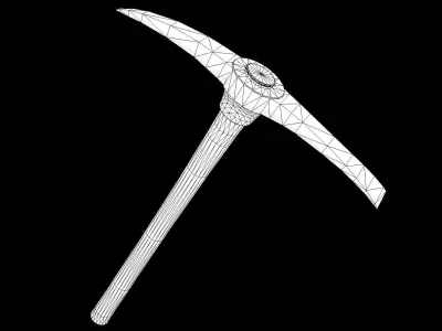 Old Pickaxe PBR Low-poly 3D model