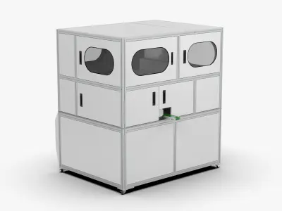 Automatic Cylindrical Battery Cutting and Welding Machine 3D model