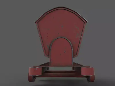Mine Wagon Low-poly 3D model