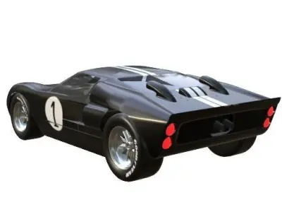 Ford GT40 Free low-poly 3D model