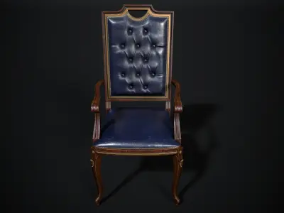 Classic Tufted Chair - High-Quality PBR Low-poly 3D model