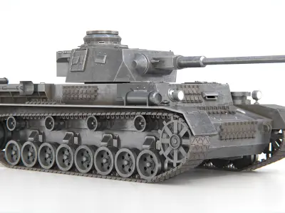 Panzer IV Panzer 4 Medium Tank WWII German Tank Standard Version 3D model
