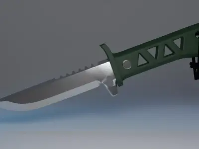 Xeonhunter knife with handle 3D model