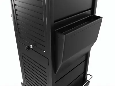 Hair Salon Trolley Rolling Cart with Drawers 3D model