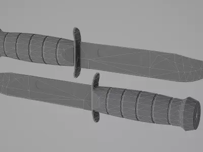 KABAR Military Knife Low-poly 3D model