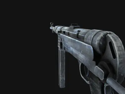 Submachine gun MP40 Low-poly 3D model
