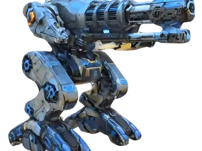 3d hyper realistic  military mechanized robot 3D model