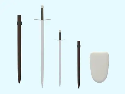 Sword Pack Low-poly 3D model