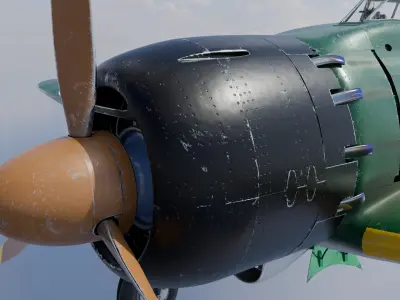 Mitsubishi A6M5 Reisen - Zero 3D model
