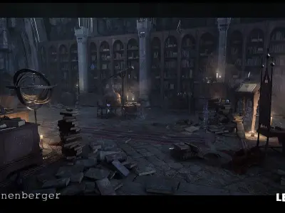 Merlins Cave Environment in Unreal Engine Low-poly 3D model