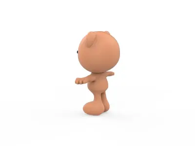 Character001 Bear Animal Low-poly 3D model