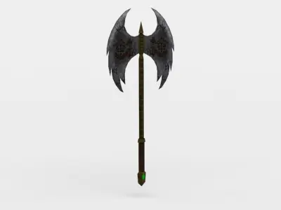 Axe sword with handle Low-poly 3D model