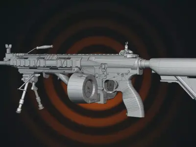 Heavy Squad Automatic Weapon  Iron Behemoth 3D model