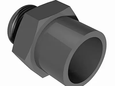 PVC Adaptor Sockets - Socket x BSP Male Free 3D model