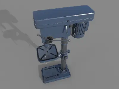 VERTICAL DRILL MACHINE TOOL Low-poly 3D model purchase