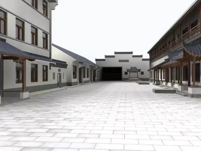 Chinese Style Architecture 3D model 31