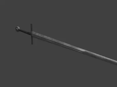 Romanesque Sword Medieval European Low-poly 3D model