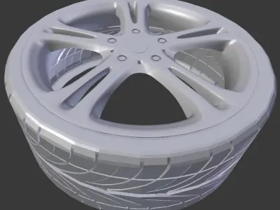 Car Wheel Free 3D model V3