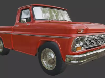 Vintage Rusty Pickup Truck 3D Model 3D model 20
