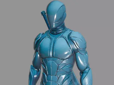 Futuristic Sword Warrior 3D model