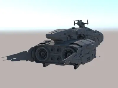Space Battle Cruiser 3D model buy